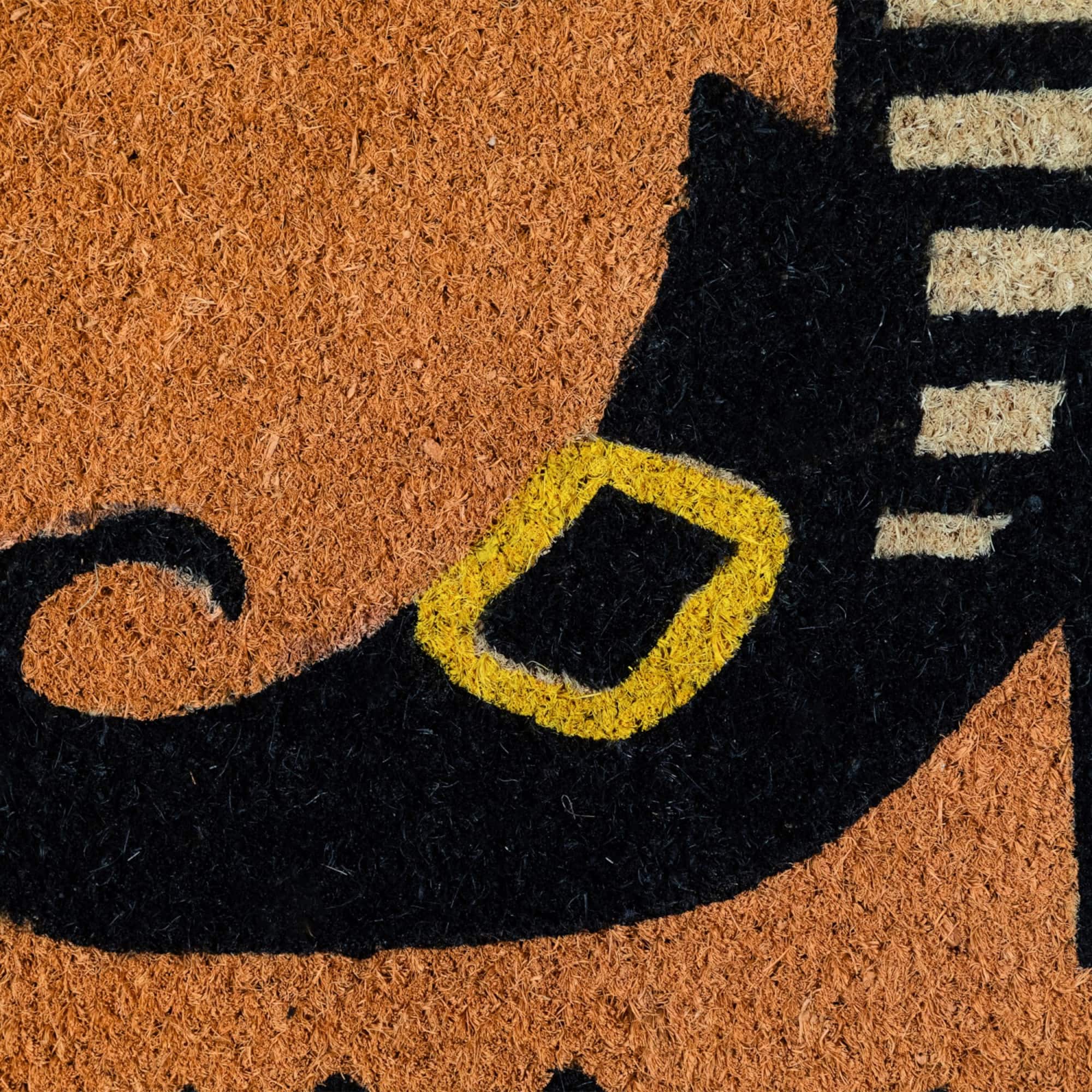 Wicked Witch Shoes "Happy Halloween" Coir Doormat, 18" x 30"
